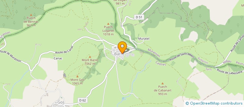 localisation de l'entreprise COMMUNE DE BARRE à BARRE