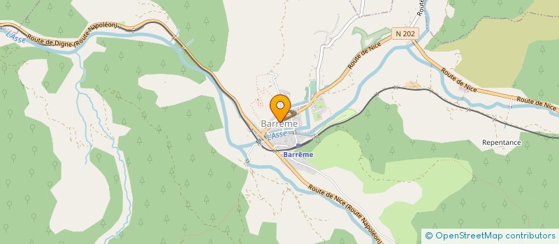 localisation de l'entreprise COMMUNE DE BARREME à BARREME