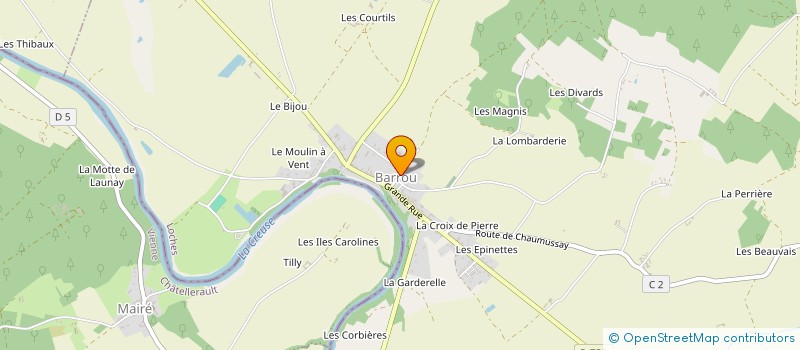 localisation de l'entreprise COMMUNE DE BARROU à BARROU
