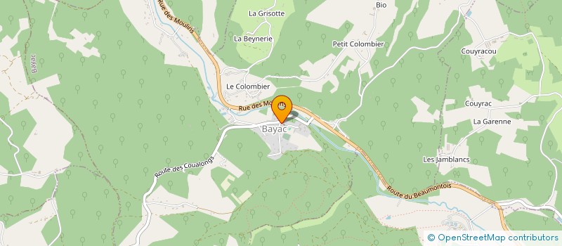 localisation de l'entreprise COMMUNE DE BAYAC  BAYAC