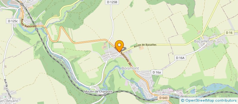 localisation de l'entreprise COMMUNE DE BAZAILLES  BAZAILLES