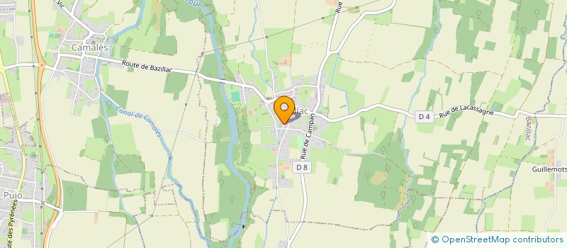 localisation de l'entreprise COMMUNE DE BAZILLAC  BAZILLAC