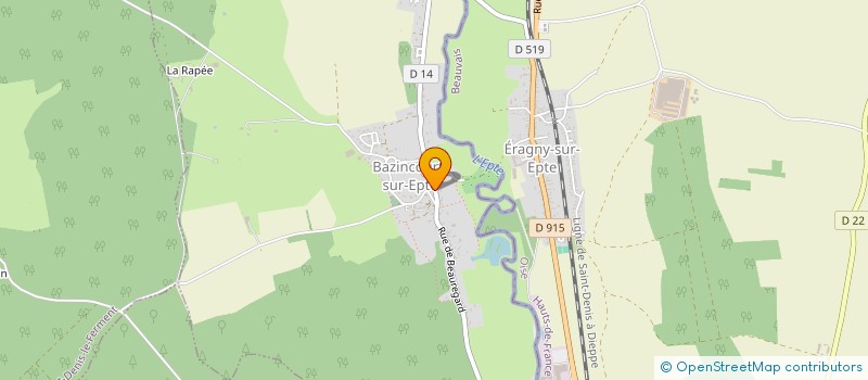 localisation de l'entreprise COMMUNE DE BAZINCOURT SUR EPTE  BAZINCOURT-SUR-EPTE