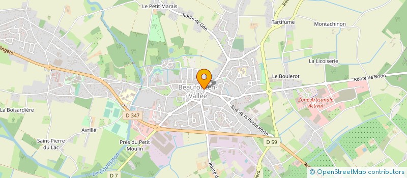 localisation de l'entreprise COMMUNE DE BEAUFORT-EN-ANJOU à BEAUFORT-EN-ANJOU