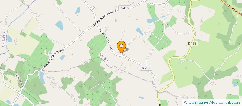 localisation de l'entreprise COMMUNE DE BEAUGAS  BEAUGAS