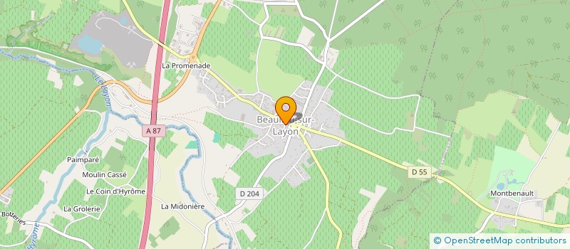 localisation de l'entreprise COMMUNE DE BEAULIEU-SUR-LAYON à BEAULIEU-SUR-LAYON