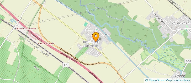 localisation de l'entreprise COMMUNE DE BEAUMONT SUR VESLE  BEAUMONT-SUR-VESLE