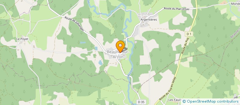 localisation de l'entreprise COMMUNE DE BEAUNE SUR ARZON  BEAUNE-SUR-ARZON