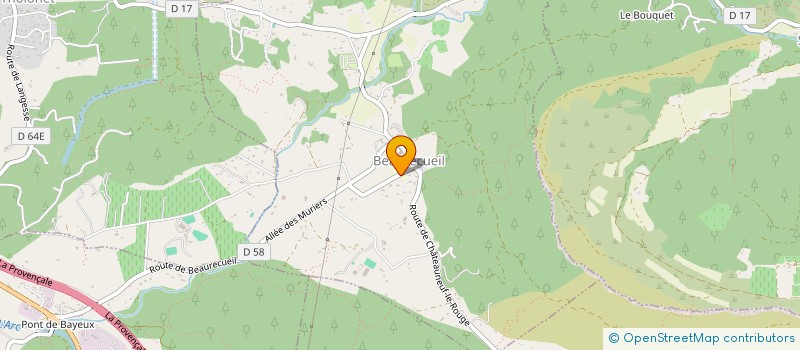 localisation de l'entreprise COMMUNE DE BEAURECUEIL  BEAURECUEIL