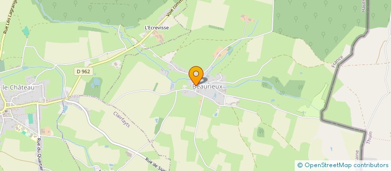 localisation de l'entreprise COMMUNE DE BEAURIEUX à BEAURIEUX