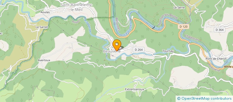 localisation de l'entreprise COMMUNE DE BEAUVENE  BEAUVENE