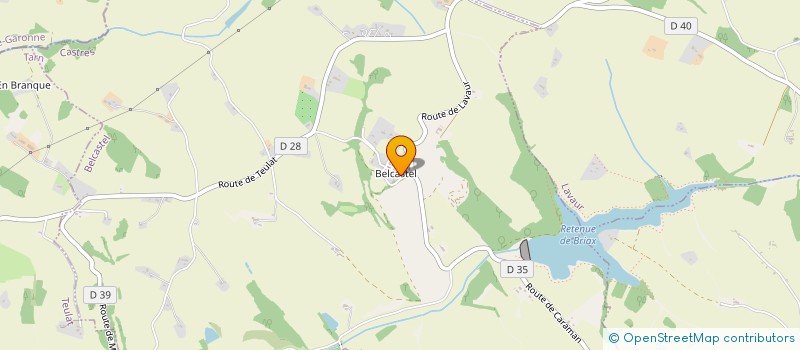 localisation de l'entreprise COMMUNE DE BELCASTEL  BELCASTEL