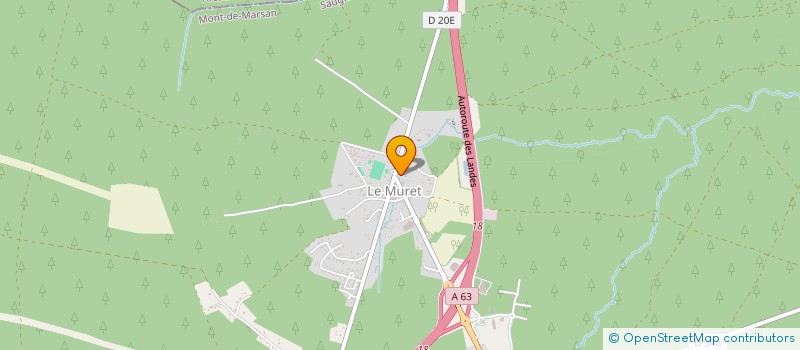 localisation de l'entreprise COMMUNE DE BELHADE  BELHADE