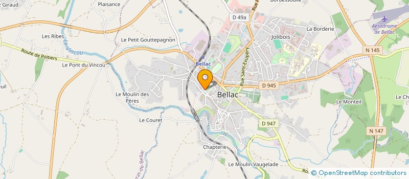 localisation de l'entreprise COMMUNE DE BELLAC à BELLAC