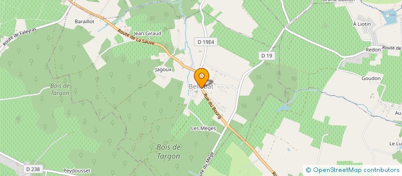 localisation de l'entreprise COMMUNE DE BELLEBAT  BELLEBAT