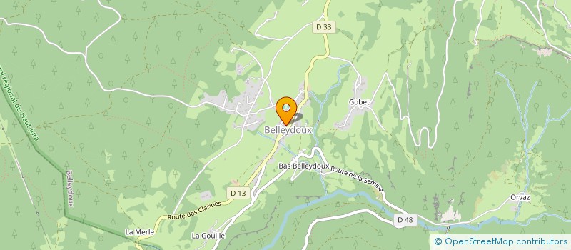 localisation de l'entreprise COMMUNE DE BELLEYDOUX  BELLEYDOUX