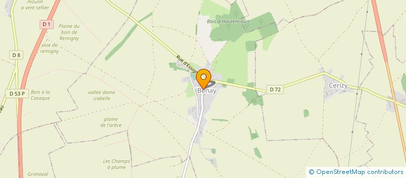 localisation de l'entreprise COMMUNE DE BENAY  BENAY