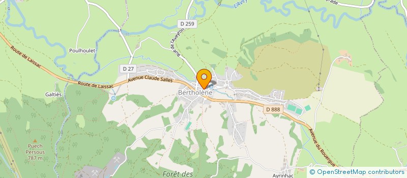 localisation de l'entreprise COMMUNE DE BERTHOLENE  BERTHOLENE