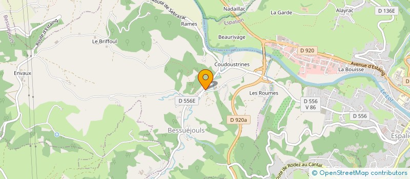 localisation de l'entreprise COMMUNE DE BESSUEJOULS  BESSUEJOULS