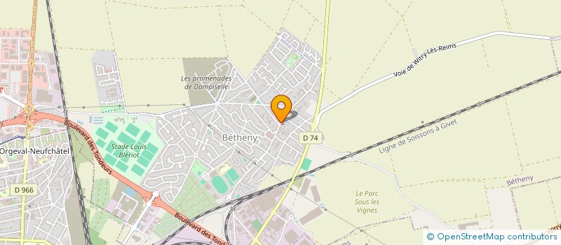 localisation de l'entreprise COMMUNE DE BETHENY  BETHENY