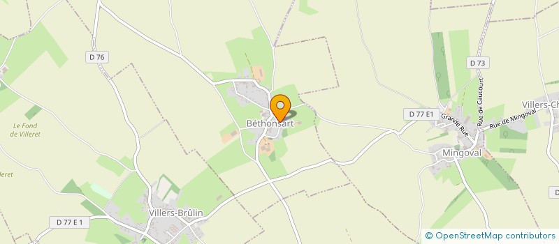 localisation de l'entreprise COMMUNE DE BETHONSART  BETHONSART