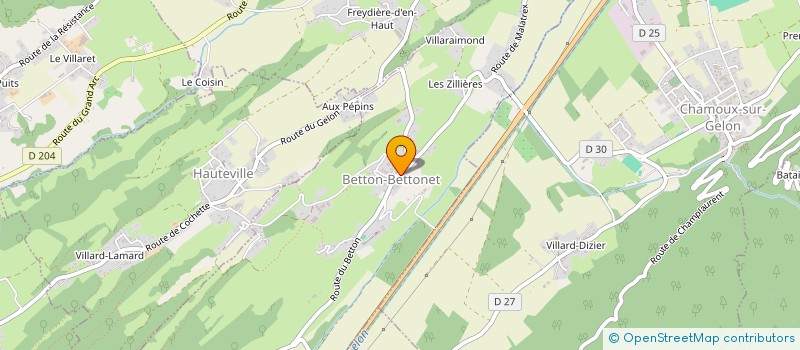 localisation de l'entreprise COMMUNE DE BETTON BETTONET  BETTON-BETTONET