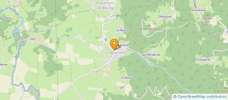 localisation de l'entreprise COMMUNE DE BEURIERES  BEURIERES