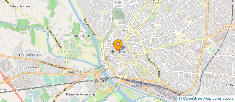 localisation de l'entreprise COMMUNE DE BEZIERS à BEZIERS