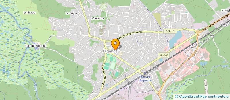 localisation de l'entreprise COMMUNE DE BIGANOS  BIGANOS