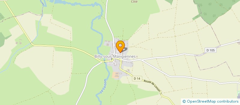 localisation de l'entreprise COMMUNE DE BILLY SOUS MANGIENNES à BILLY-SOUS-MANGIENNES