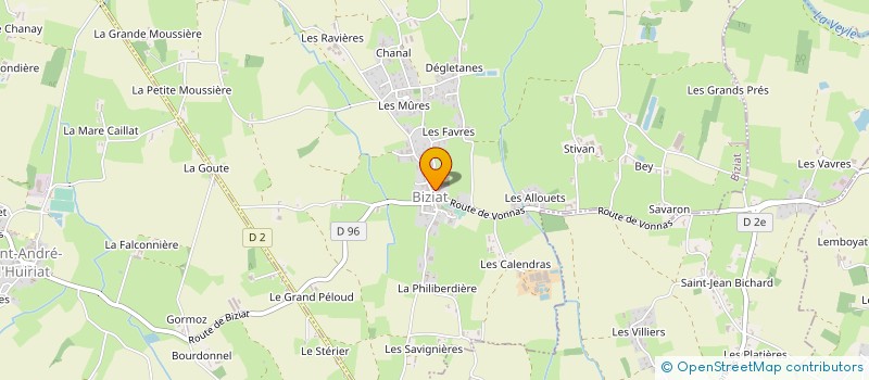 localisation de l'entreprise COMMUNE DE BIZIAT  BIZIAT