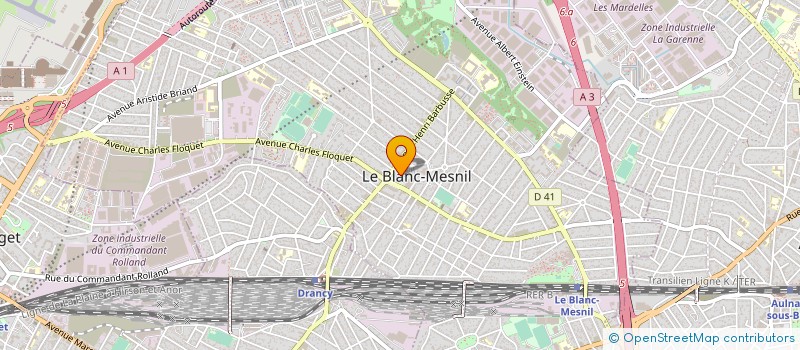 localisation de l'entreprise COMMUNE DE BLANC MESNIL à LE BLANC-MESNIL