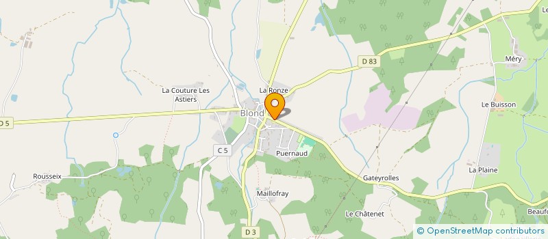 localisation de l'entreprise COMMUNE DE BLOND à BLOND
