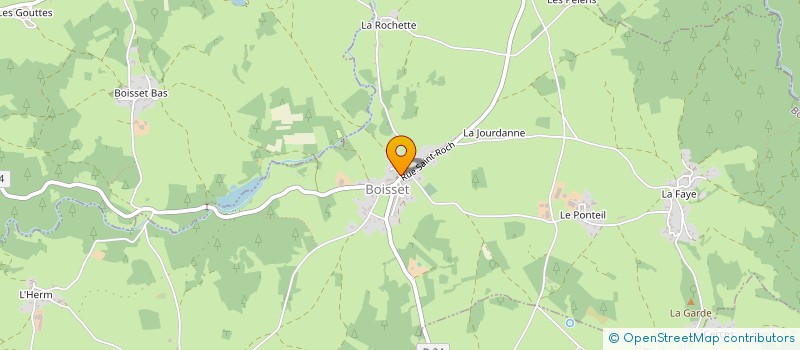 localisation de l'entreprise COMMUNE DE BOISSET  BOISSET