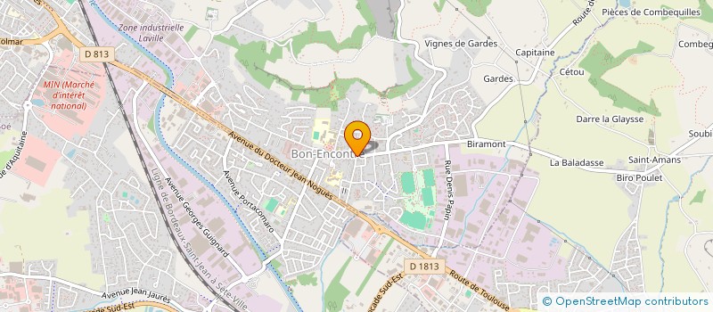 localisation de l'entreprise COMMUNE DE BON ENCONTRE  BON-ENCONTRE