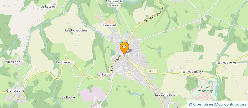 localisation de l'entreprise COMMUNE DE BONNAT à BONNAT