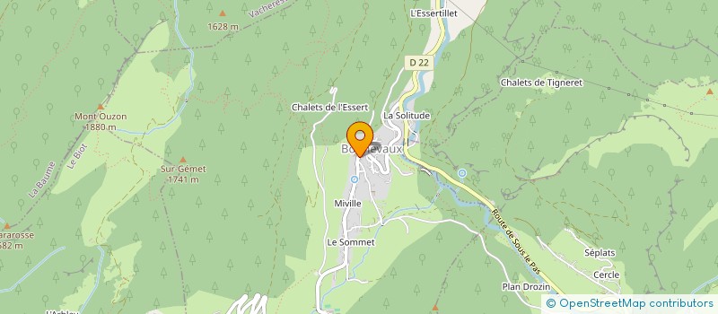 localisation de l'entreprise COMMUNE DE BONNEVAUX  BONNEVAUX