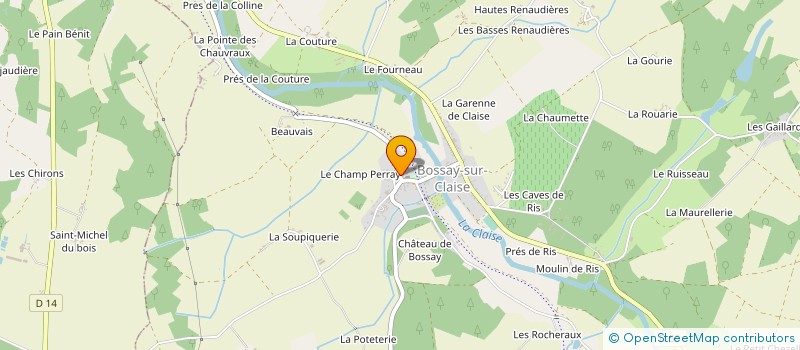 localisation de l'entreprise COMMUNE DE BOSSAY SUR CLAISE à BOSSAY-SUR-CLAISE