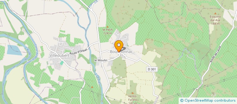 localisation de l'entreprise COMMUNE DE BOUILHONNAC  BOUILHONNAC