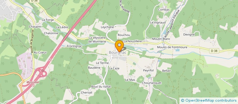 localisation de l'entreprise COMMUNE DE BOURGNAC  BOURGNAC