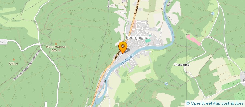 localisation de l'entreprise COMMUNE DE BOURGUIGNON  BOURGUIGNON