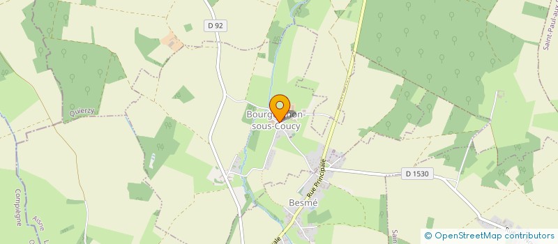 localisation de l'entreprise COMMUNE DE BOURGUIGNON SOUS COUCY  BOURGUIGNON-SOUS-COUCY
