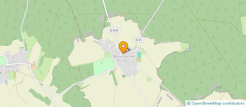 localisation de l'entreprise COMMUNE DE BOURSONNE  BOURSONNE