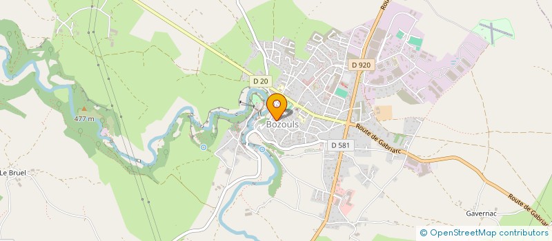 localisation de l'entreprise COMMUNE DE BOZOULS  BOZOULS