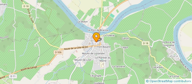 localisation de l'entreprise COMMUNE DE BRANNE à BRANNE