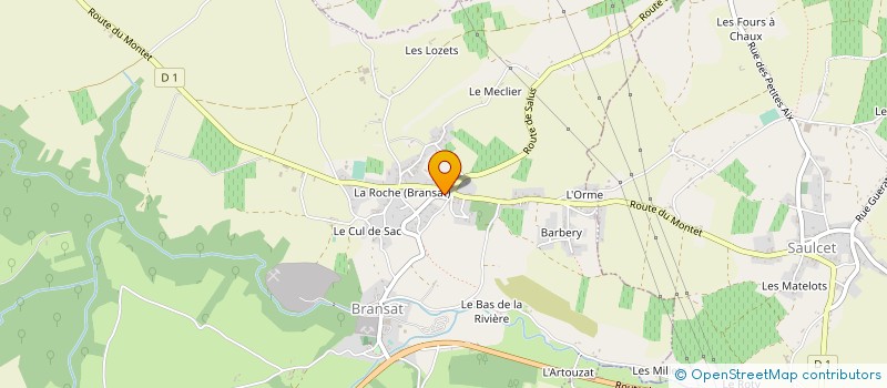 localisation de l'entreprise COMMUNE DE BRANSAT  BRANSAT