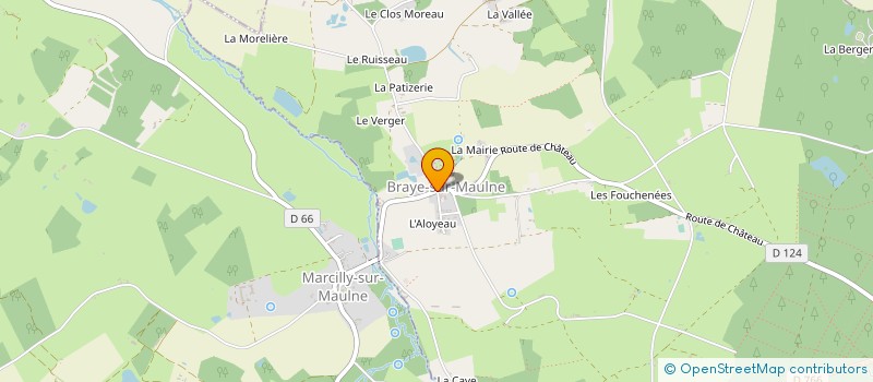 localisation de l'entreprise COMMUNE DE BRAYE SUR MAULNE  BRAYE-SUR-MAULNE