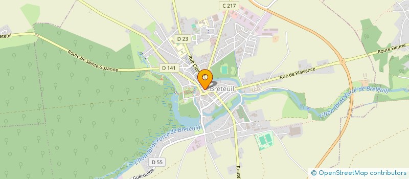 localisation de l'entreprise COMMUNE DE BRETEUIL à BRETEUIL