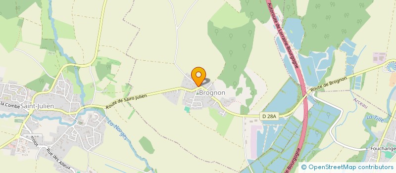 localisation de l'entreprise COMMUNE DE BROGNON  BROGNON