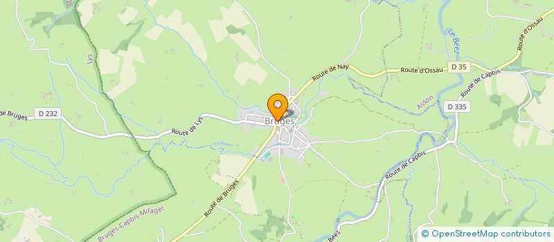localisation de l'entreprise COMMUNE DE BRUGES CAPBIS MIFAGET  BRUGES-CAPBIS-MIFAGET